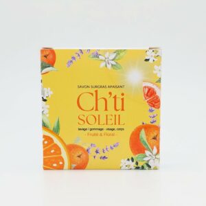 Boîte imprimée du savon Ch'ti Soleil - savon artisanal frais et zesté