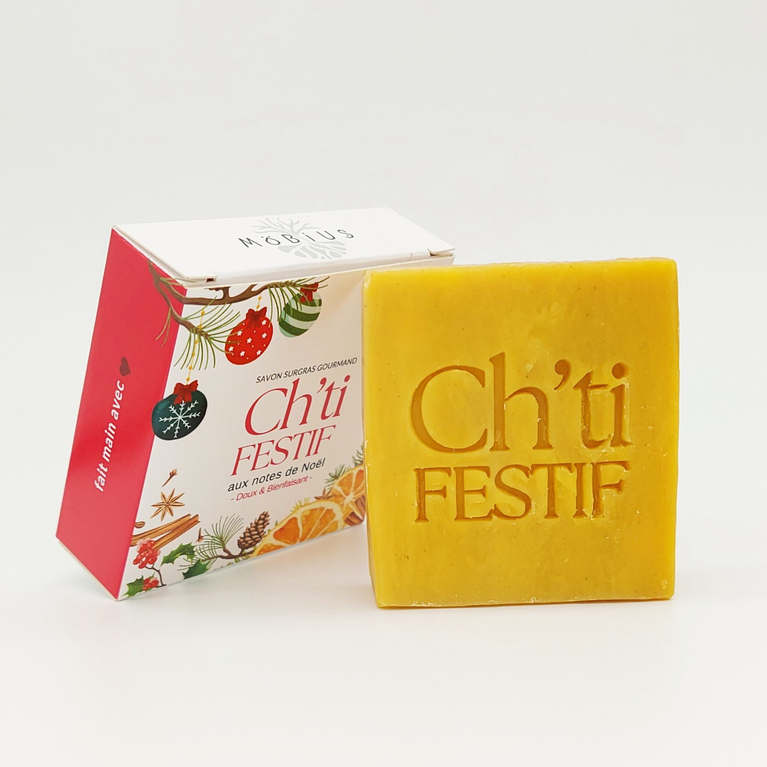 Savon de Noël Ch'ti FESTIF® <br>Édition limitée à l'orange et épices - 1 Savon Vrac