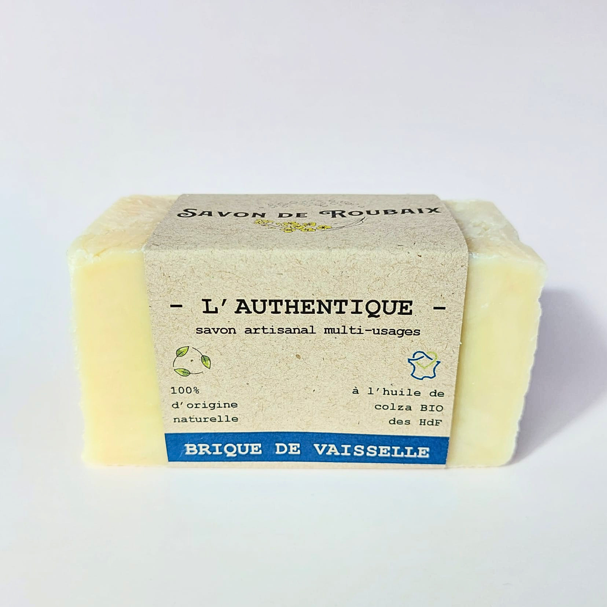 Savon vaisselle solide L'Authentique de Roubaix pour une cuisine zéro déchet à Lille